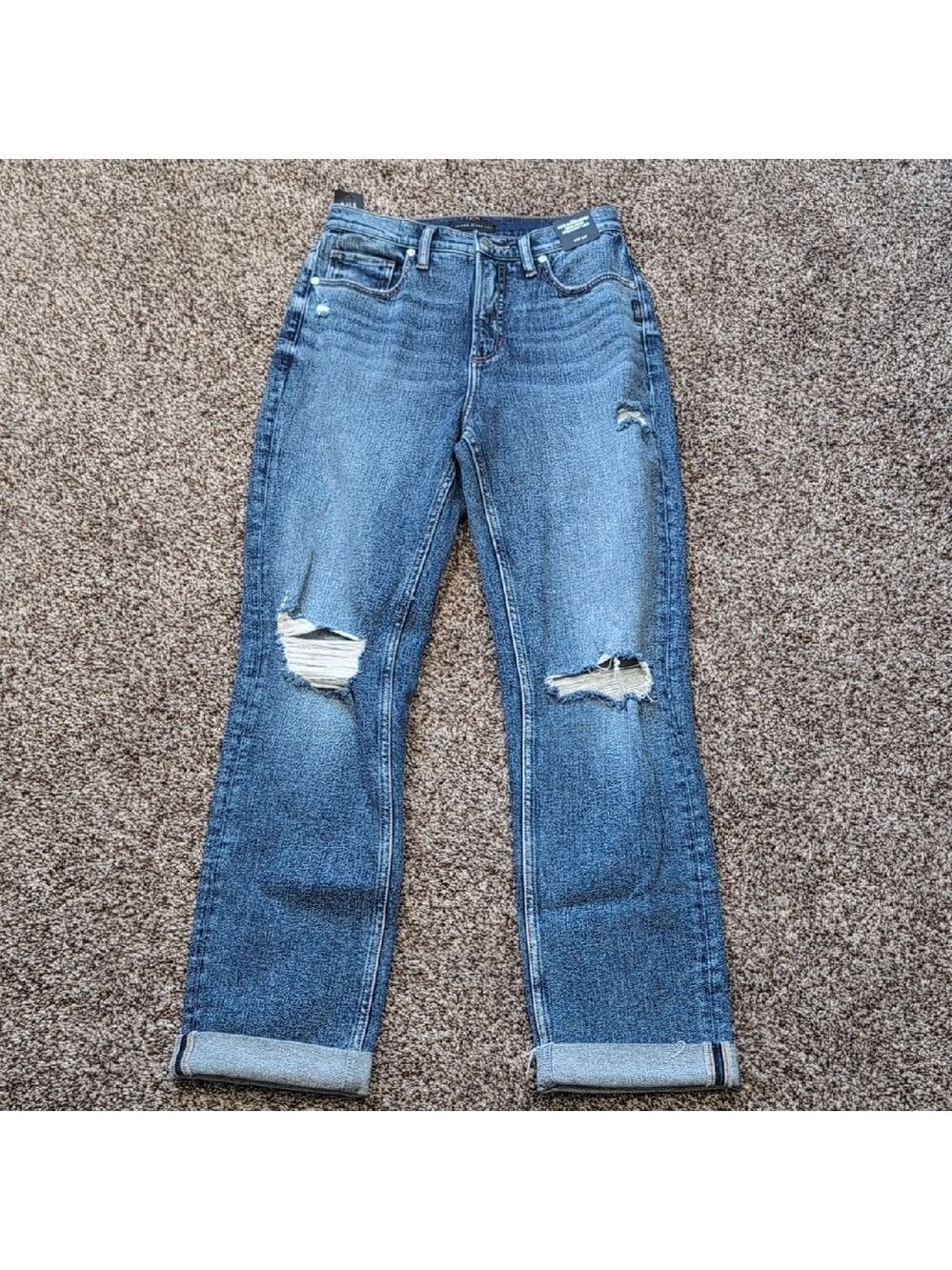 Silver Jeans 90's Boyfriend High Rise Straight Selvedge Jeans Size 26  NEW